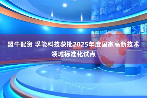 盟牛配资 孚能科技获批2025年度国家高新技术领域标准化试点